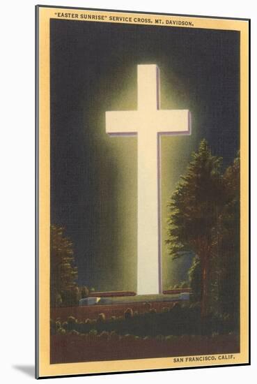 Easter Sunrise Service Cross, San Francisco, California-null-Mounted Art Print