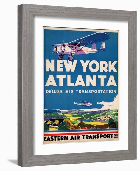 Eastern Air Transport - New York, Atlanta-null-Framed Art Print