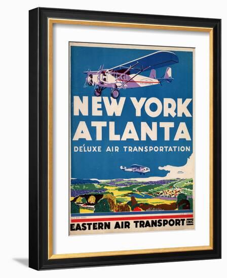 Eastern Air Transport - New York, Atlanta-null-Framed Art Print