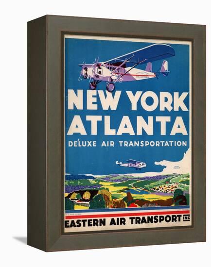 Eastern Air Transport - New York, Atlanta-null-Framed Stretched Canvas