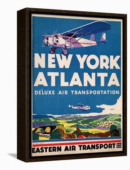 Eastern Air Transport - New York, Atlanta-null-Framed Stretched Canvas