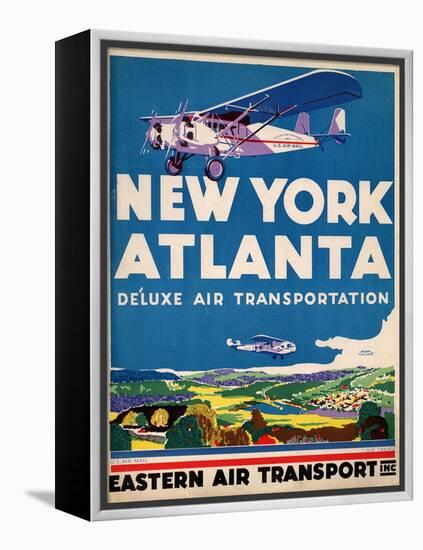 Eastern Air Transport - New York, Atlanta-null-Framed Stretched Canvas