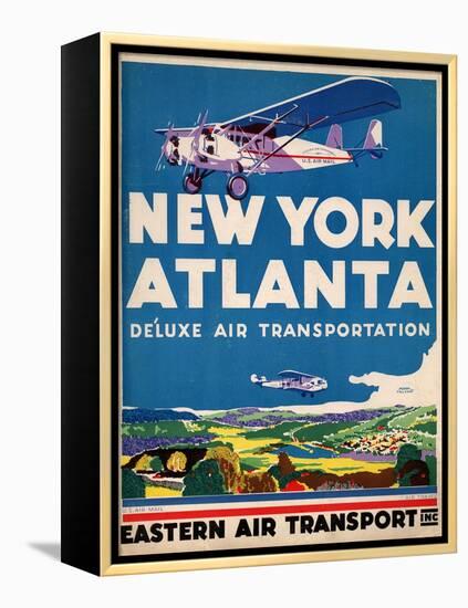 Eastern Air Transport - New York, Atlanta-null-Framed Stretched Canvas