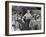 Eastern Airline Travelers Receiving a Mid-Flight Meal from a Female Steward-null-Framed Photographic Print