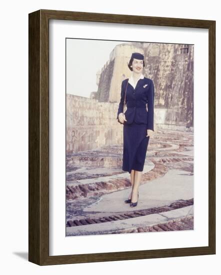 Eastern Airlines Stewardesses in Puerto Rico-Joe Scherschel-Framed Photographic Print