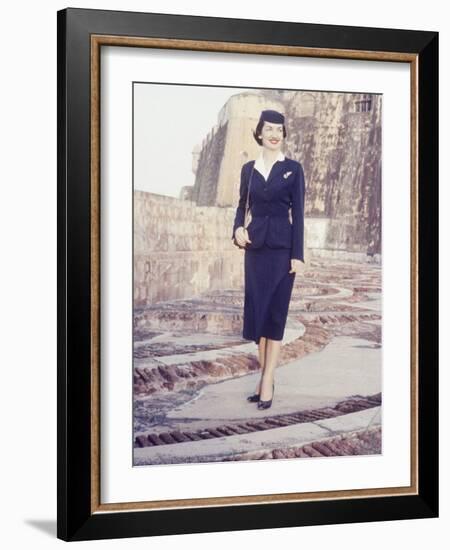 Eastern Airlines Stewardesses in Puerto Rico-Joe Scherschel-Framed Photographic Print