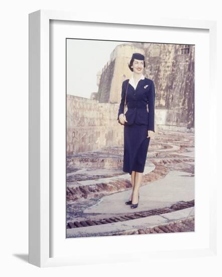 Eastern Airlines Stewardesses in Puerto Rico-Joe Scherschel-Framed Photographic Print