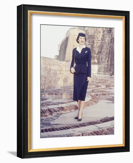 Eastern Airlines Stewardesses in Puerto Rico-Joe Scherschel-Framed Photographic Print