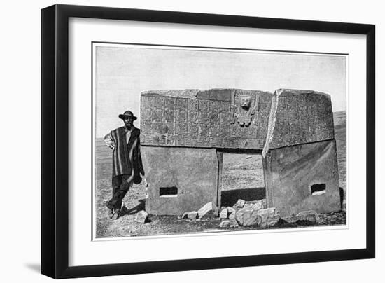 Eastern Aspect of the Monolithic Gate of Akapana, Tiahuanaco, Bolivia, 1901-null-Framed Giclee Print