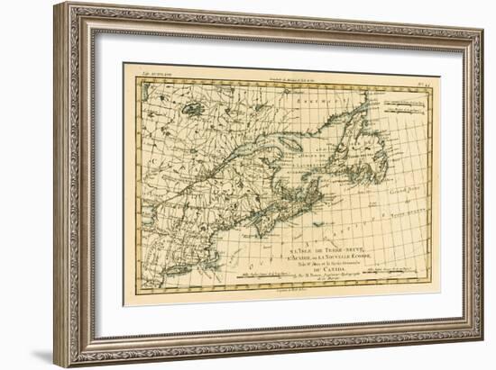 Eastern Canada, Newfoundland, Nova Scotia and St John Island, from 'Atlas De Toutes Les Parties…-Charles Marie Rigobert Bonne-Framed Giclee Print