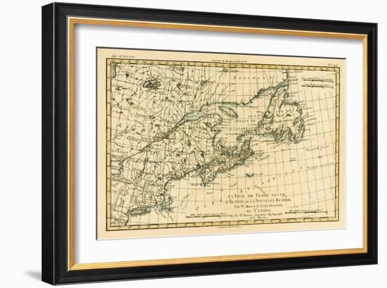 Eastern Canada, Newfoundland, Nova Scotia and St John Island, from 'Atlas De Toutes Les Parties…-Charles Marie Rigobert Bonne-Framed Giclee Print