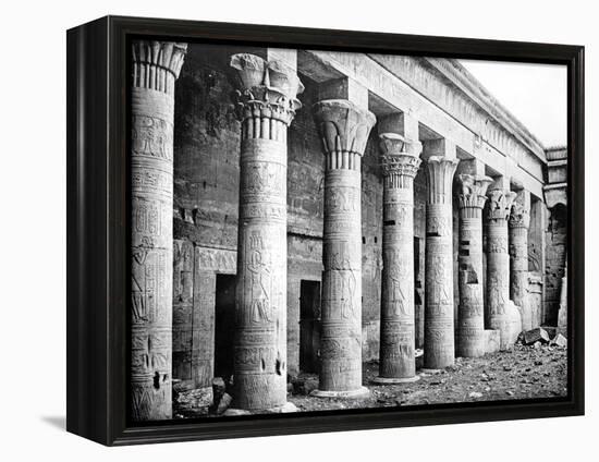 Eastern Columns, Temple of Isis, Philae, Nubia, Egypt, 1887-Henri Bechard-Framed Premier Image Canvas