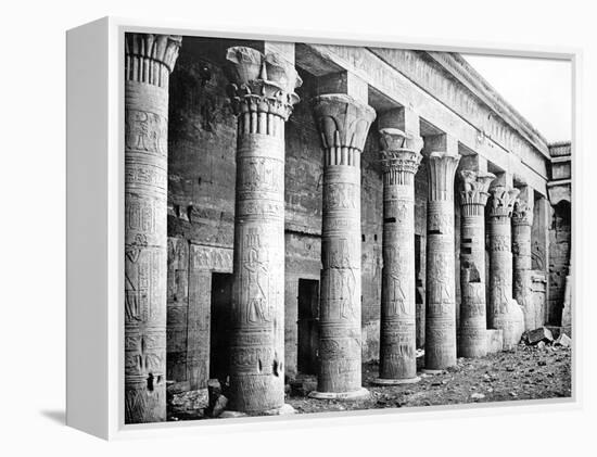 Eastern Columns, Temple of Isis, Philae, Nubia, Egypt, 1887-Henri Bechard-Framed Premier Image Canvas