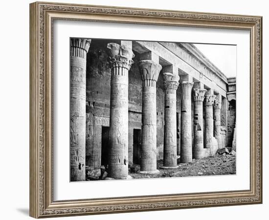 Eastern Columns, Temple of Isis, Philae, Nubia, Egypt, 1887-Henri Bechard-Framed Giclee Print