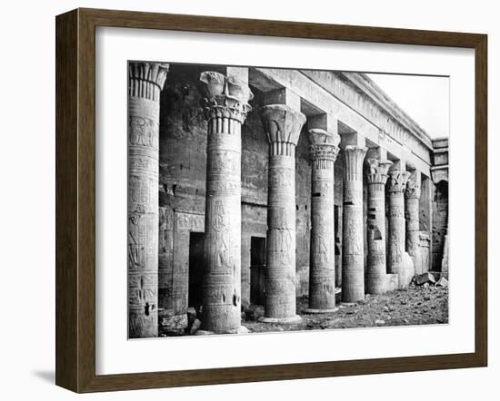 Eastern Columns, Temple of Isis, Philae, Nubia, Egypt, 1887-Henri Bechard-Framed Giclee Print