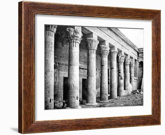 Eastern Columns, Temple of Isis, Philae, Nubia, Egypt, 1887-Henri Bechard-Framed Giclee Print