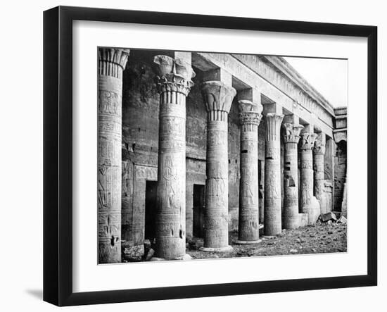 Eastern Columns, Temple of Isis, Philae, Nubia, Egypt, 1887-Henri Bechard-Framed Giclee Print