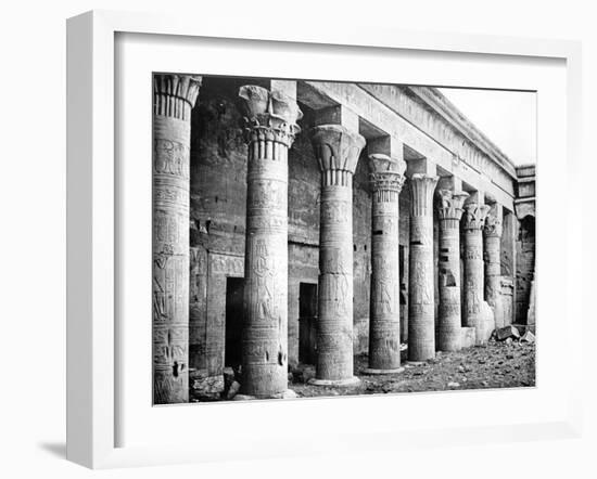 Eastern Columns, Temple of Isis, Philae, Nubia, Egypt, 1887-Henri Bechard-Framed Giclee Print