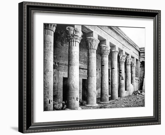 Eastern Columns, Temple of Isis, Philae, Nubia, Egypt, 1887-Henri Bechard-Framed Giclee Print