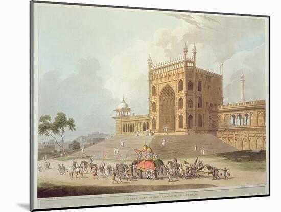 Eastern Gate of Jummah Musjid at Delhi, Oriental Scenery: Twenty Four Views in Hindoostan, 1795-Thomas & William Daniell-Mounted Giclee Print