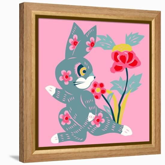 Eastern Pop Bunny-null-Framed Premier Image Canvas