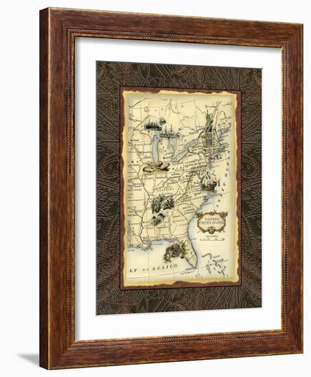 Eastern States Map-Vision Studio-Framed Art Print