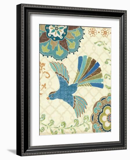 Eastern Tales Bird III-Daphne Brissonnet-Framed Art Print