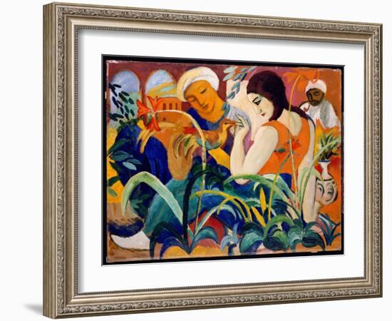 Eastern Women, 1912 (Oil on Board)-August Macke-Framed Giclee Print