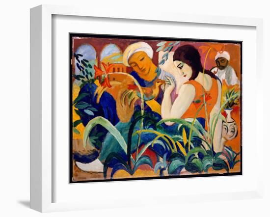 Eastern Women, 1912 (Oil on Board)-August Macke-Framed Giclee Print