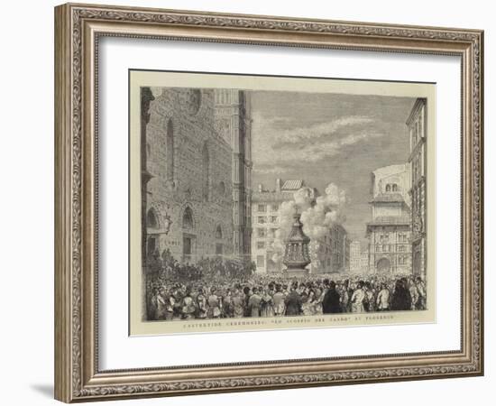 Eastertide Ceremonies, Lo Scoppio Del Carro at Florence-null-Framed Giclee Print