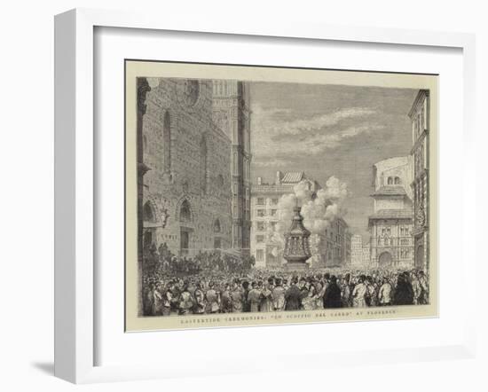 Eastertide Ceremonies, Lo Scoppio Del Carro at Florence-null-Framed Giclee Print