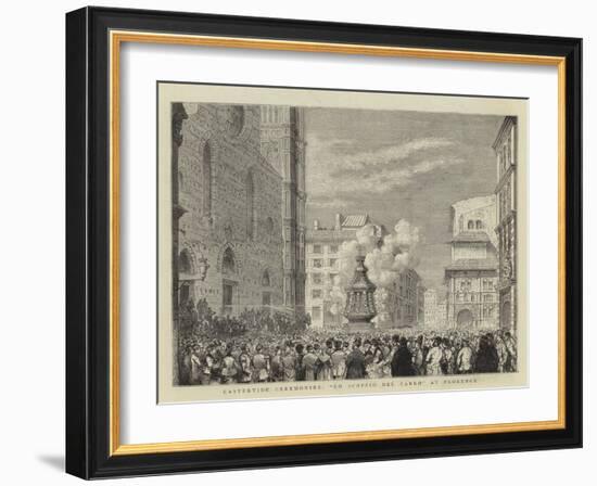 Eastertide Ceremonies, Lo Scoppio Del Carro at Florence-null-Framed Giclee Print
