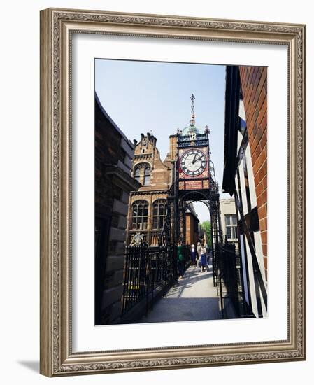 Eastgate Clock, Chester, Cheshire, England, United Kingdom-Peter Scholey-Framed Photographic Print