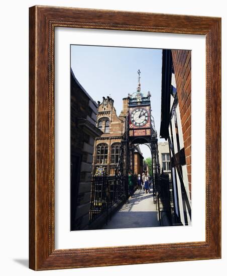 Eastgate Clock, Chester, Cheshire, England, United Kingdom-Peter Scholey-Framed Photographic Print