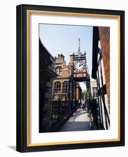 Eastgate Clock, Chester, Cheshire, England, United Kingdom-Peter Scholey-Framed Photographic Print