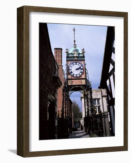 Eastgate Clock, Chester, Cheshire, England, United Kingdom-David Hunter-Framed Photographic Print