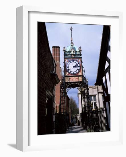 Eastgate Clock, Chester, Cheshire, England, United Kingdom-David Hunter-Framed Photographic Print