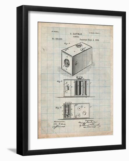 Eastman Vintage Camera Patent-Cole Borders-Framed Art Print