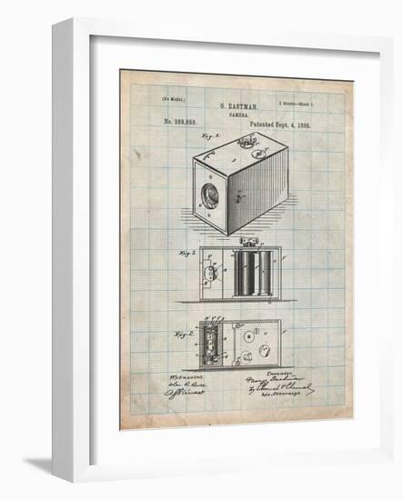 Eastman Vintage Camera Patent-Cole Borders-Framed Art Print