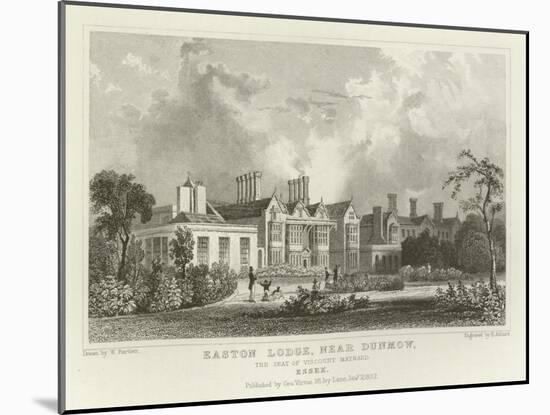 Easton Lodge, Near Great Dunmow, the Seat of Viscount Maynard, Essex-William Henry Bartlett-Mounted Giclee Print