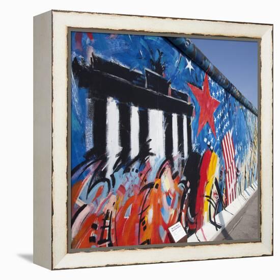 Eastside Gallery (Berlin Wall), Muhlenstrasse, Berlin, Germany-Jon Arnold-Framed Premier Image Canvas