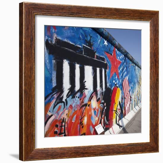 Eastside Gallery (Berlin Wall), Muhlenstrasse, Berlin, Germany-Jon Arnold-Framed Photographic Print