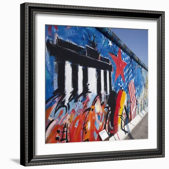 Eastside Gallery (Berlin Wall), Muhlenstrasse, Berlin, Germany-Jon Arnold-Framed Photographic Print