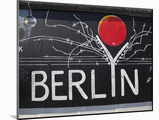 Eastside Gallery (Berlin Wall), Muhlenstrasse, Berlin, Germany-Jon Arnold-Mounted Photographic Print