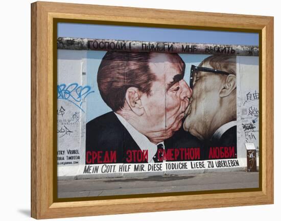 Eastside Gallery (Berlin Wall), Muhlenstrasse, Berlin, Germany-Jon Arnold-Framed Premier Image Canvas