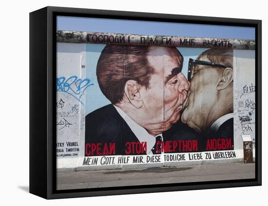 Eastside Gallery (Berlin Wall), Muhlenstrasse, Berlin, Germany-Jon Arnold-Framed Premier Image Canvas