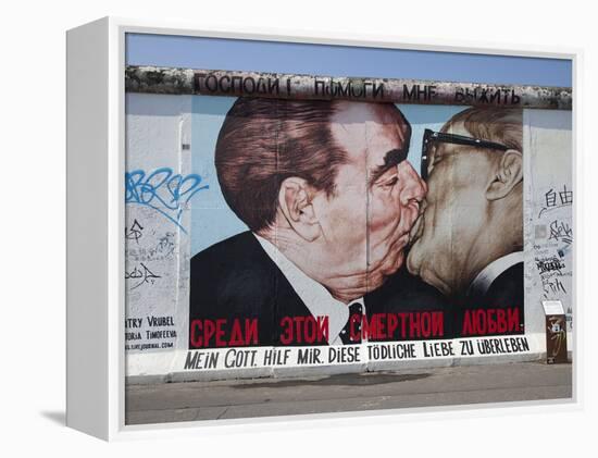 Eastside Gallery (Berlin Wall), Muhlenstrasse, Berlin, Germany-Jon Arnold-Framed Premier Image Canvas