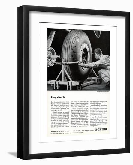 Easy Does It Boeing ad-null-Framed Art Print