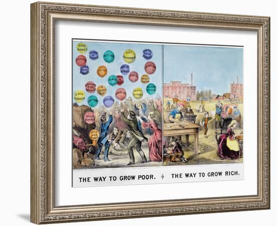 Easy Riches/Thrift, 1875-Currier & Ives-Framed Giclee Print