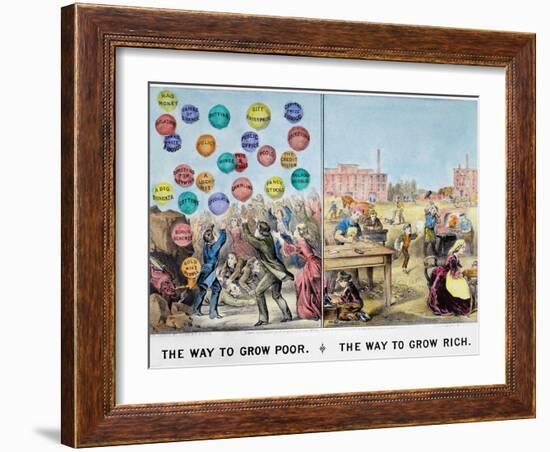 Easy Riches/Thrift, 1875-Currier & Ives-Framed Giclee Print